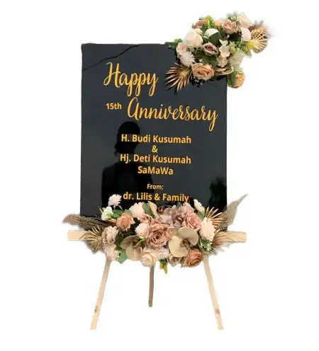 Papan Bunga Akrilik Bokor